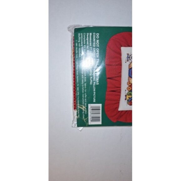 Bucilla 33194 Do not open til Christmas Pillow Cross Stitch hanging ornament NIP - Picture 2 of 5